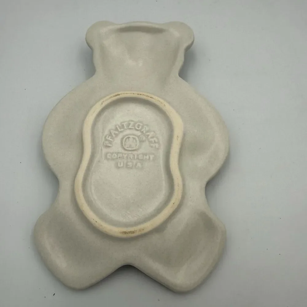 Pfaltzgraff Vintage Yorktowne Teddy Bear Spoon Rest Blue Grandmacore Stoneware